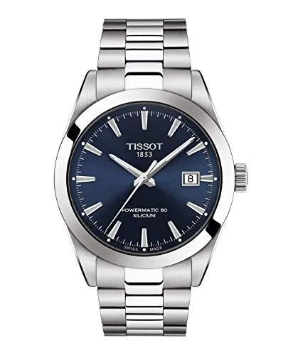 Tissot Gentleman Powermatic 80 Silicium Automatic Watch – Blue Dial