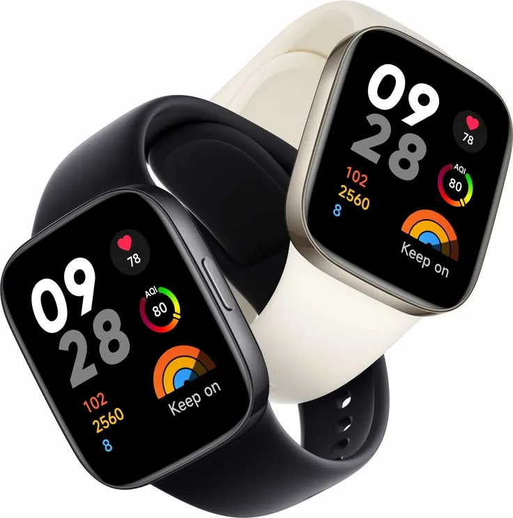 Modern Square Display Smartwatch – Matte Black & Ivory White Editions