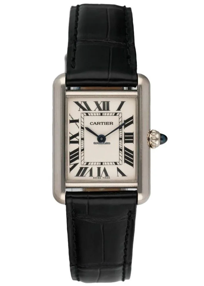 Cartier Tank Louis Cartier Quartz/Manual Watch – Black Leather Strap https://yuplify.com