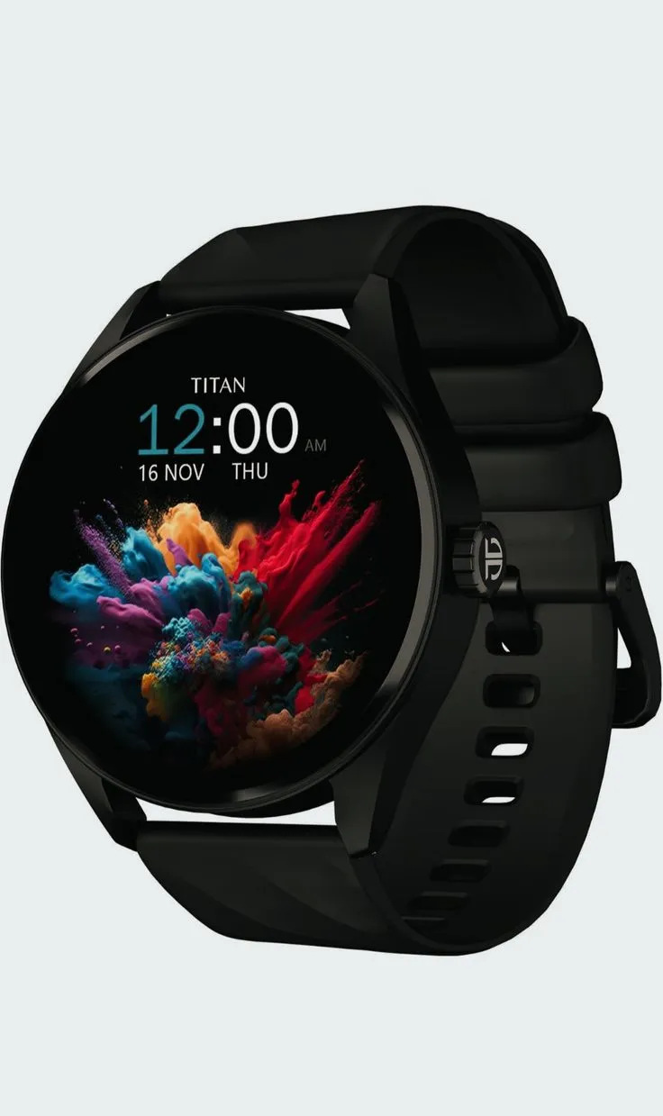 Titan Crest 1.43” AMOLED Smartwatch with BT Calling – Matte Black