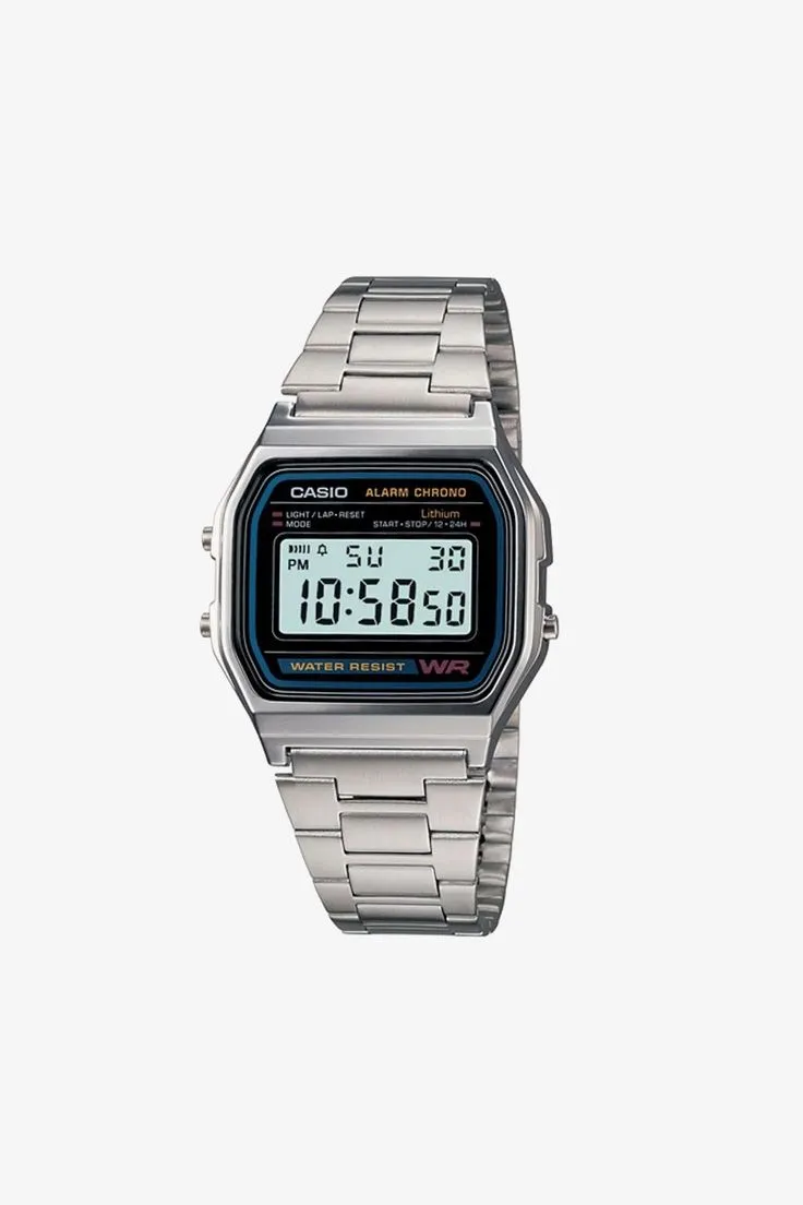Casio Vintage A158WA-1 Digital Watch – Stainless Steel Bracelet https://yuplify.com
