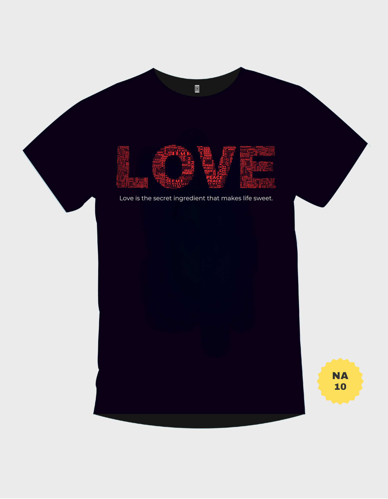 LOVE Graphic print with black pc cotton t-shirt
