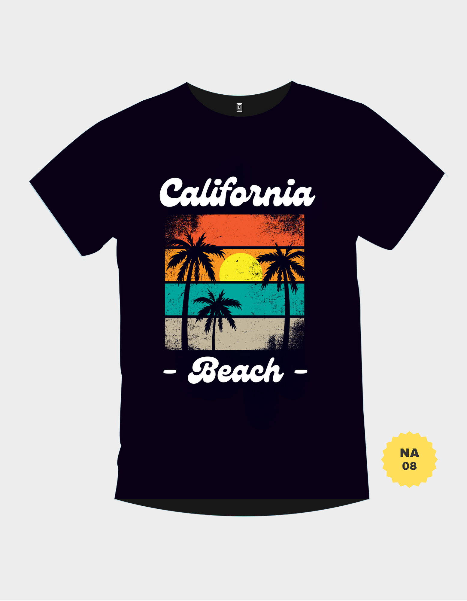 California Graphic Design Print with black pc cotton t0shirt