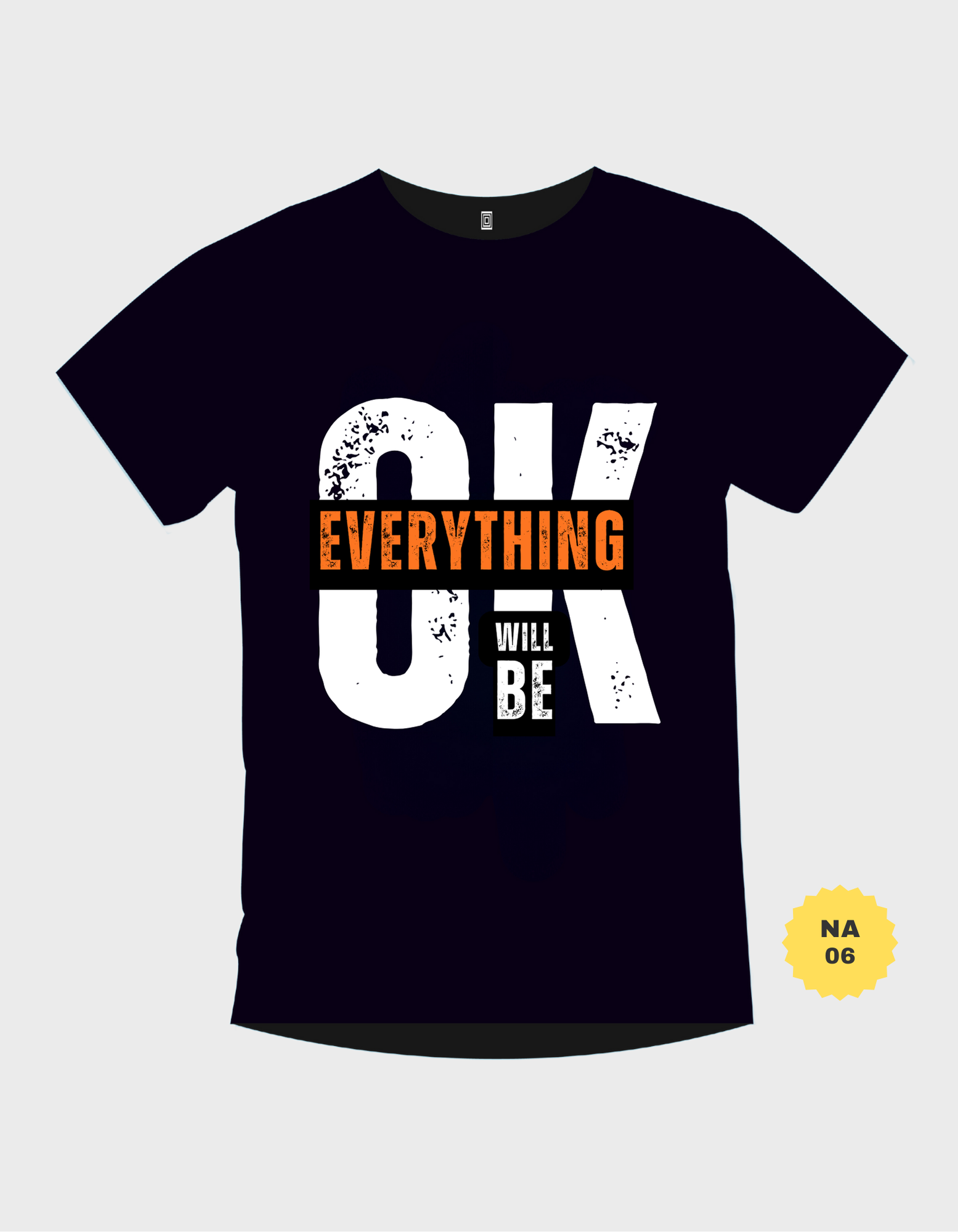 Everything OK Graphic Print with black PC Cotton t-shirt