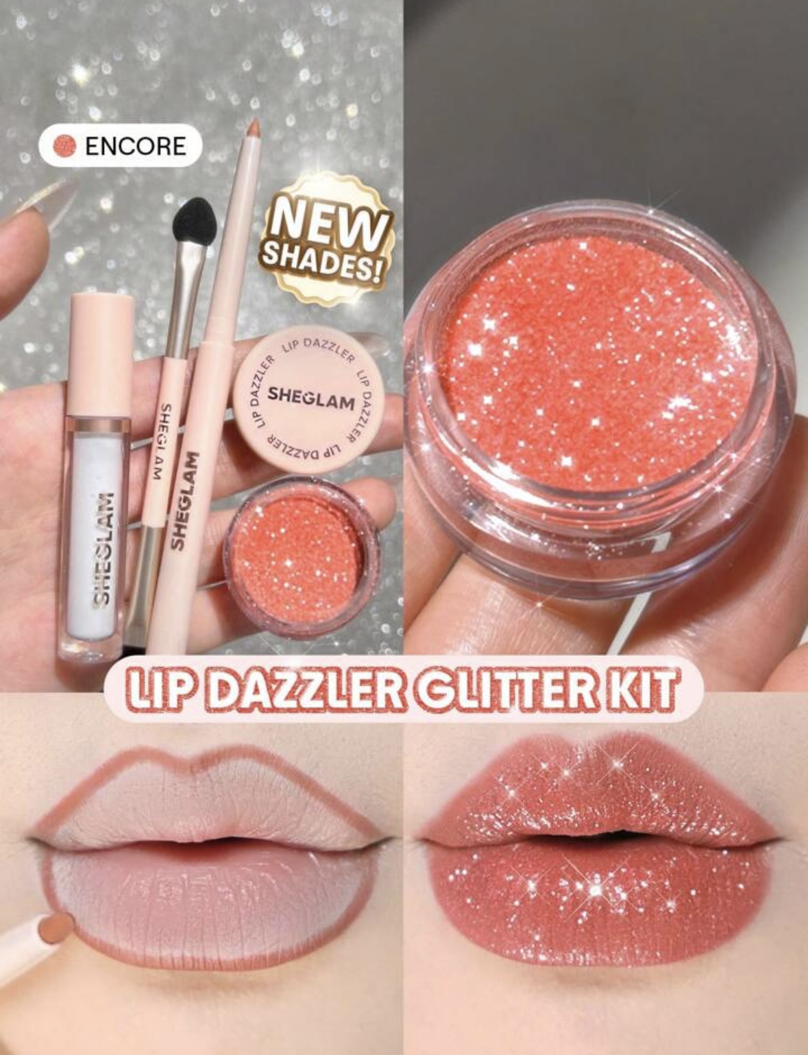 VIRAL Sheglam Lip Dazzler Glitter Kit