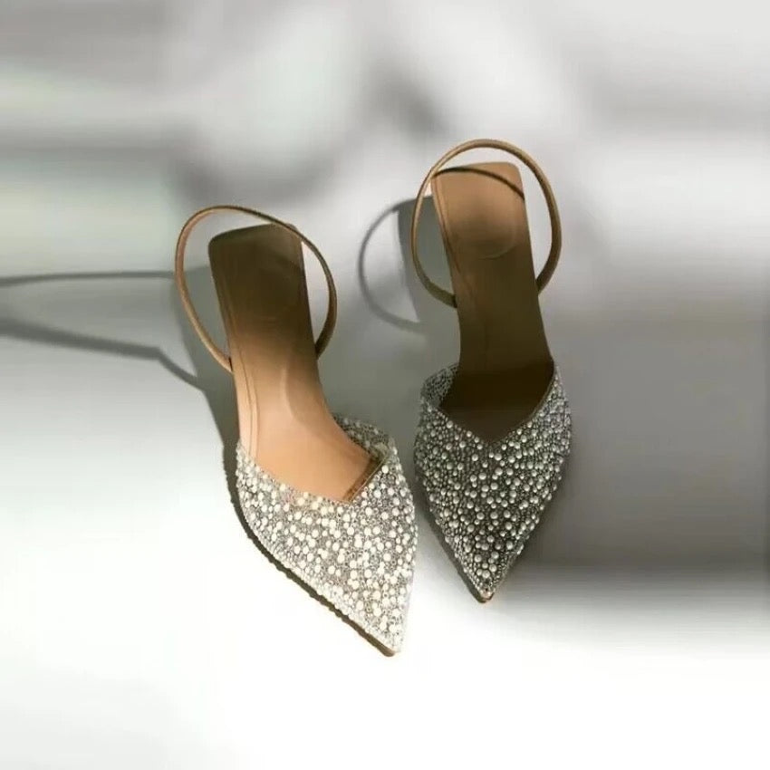 ZARA sling back Pearl Pumps
