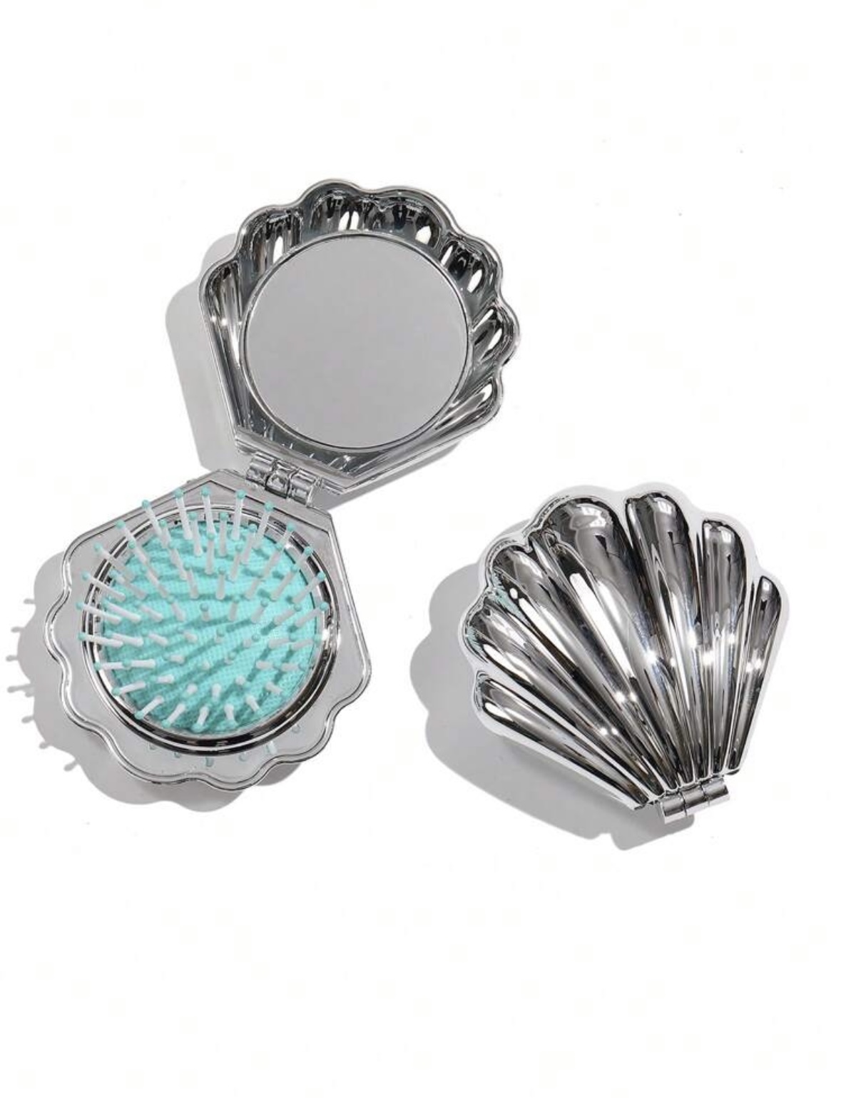 Portable 2in1 Comb & Mirror (Shell shaped)