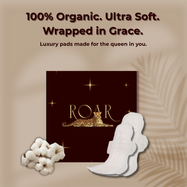 🩸 ROAR Organic Period Pads – 8 Pads Per Pack