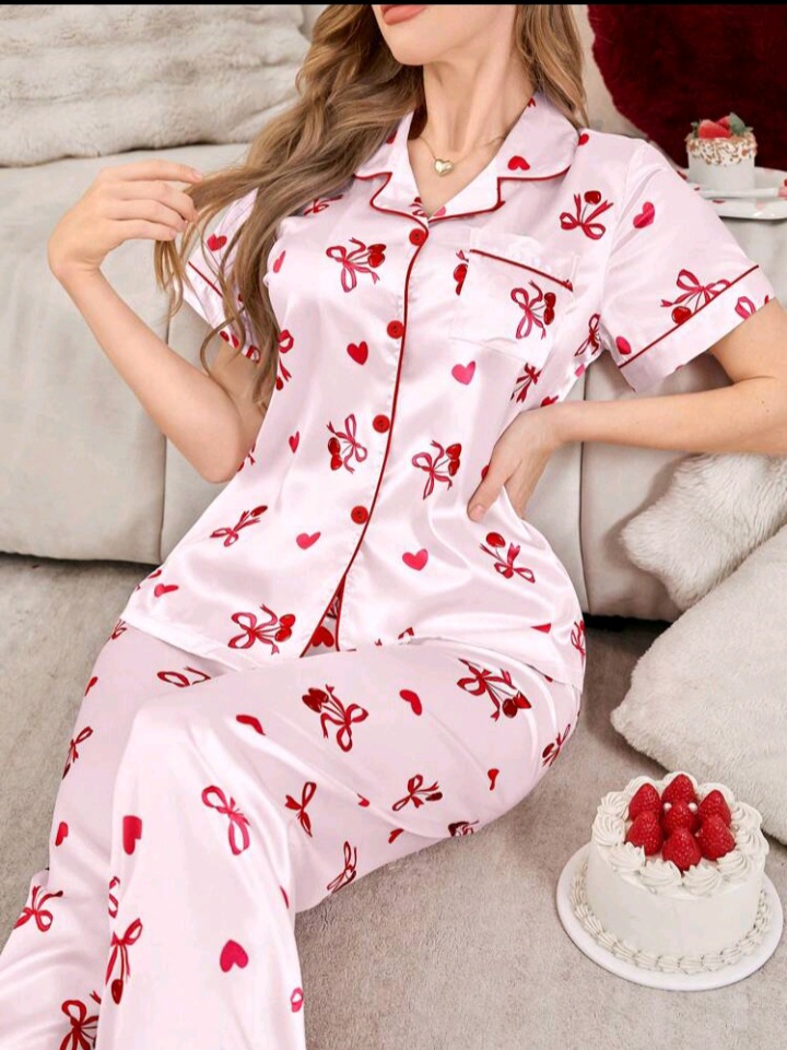 Cherry Bow Pajama Set 
