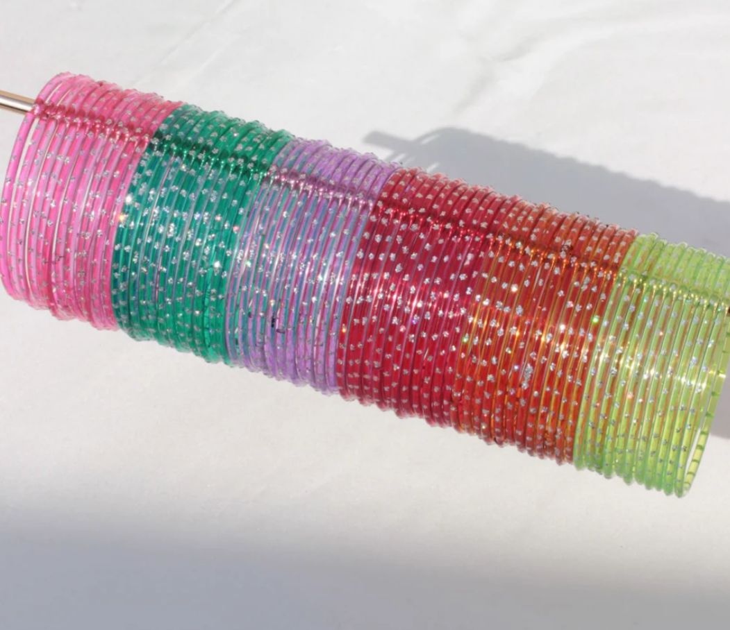 Viral Raindrop Glass Bangles Set 2