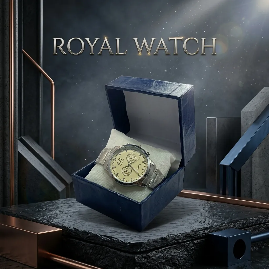 Creamy & Silver Watch Silver Steel Strap