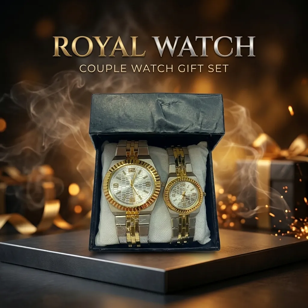 ROYAL WATCH ROLEX Couple Set Golden & Silver Watches