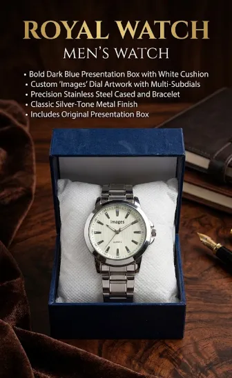 White & Silver Watch Silver Strap