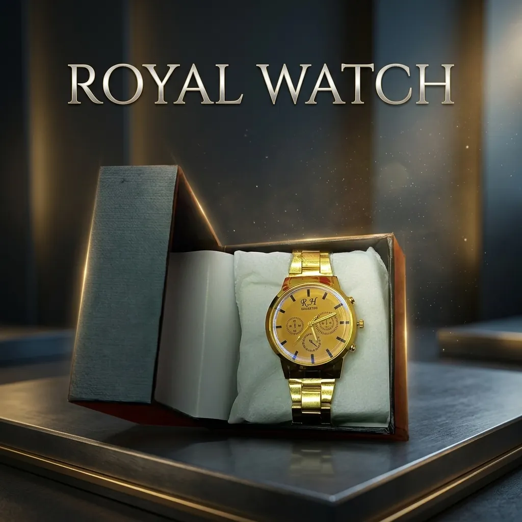 ROYAL WATCH  Golden Steel Strap