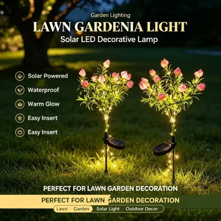 42 Led Pack of 2 Solar Powered Flower Lights
