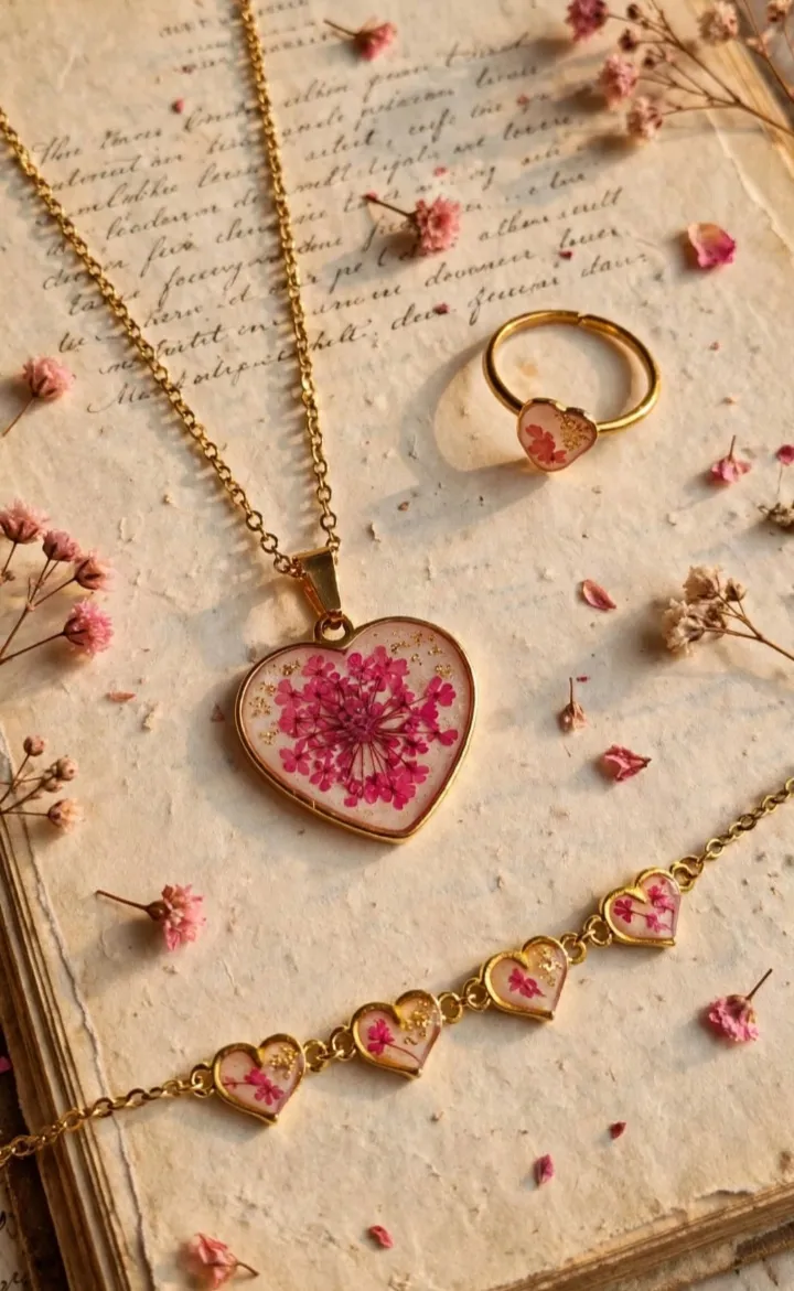 HANDMADE REAL FLOWER JEWELRY