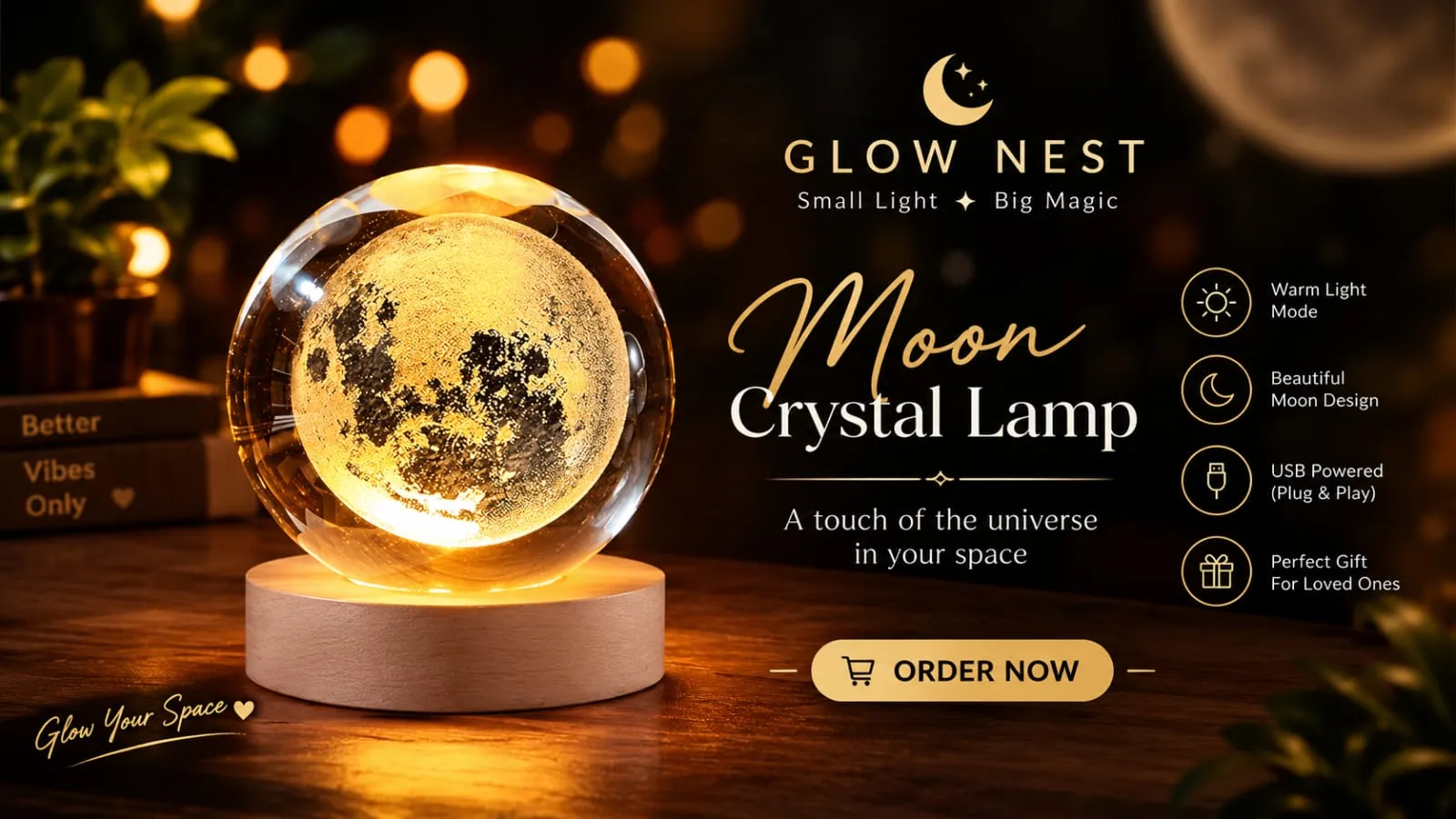 MOON CRYSTAL LAMP
