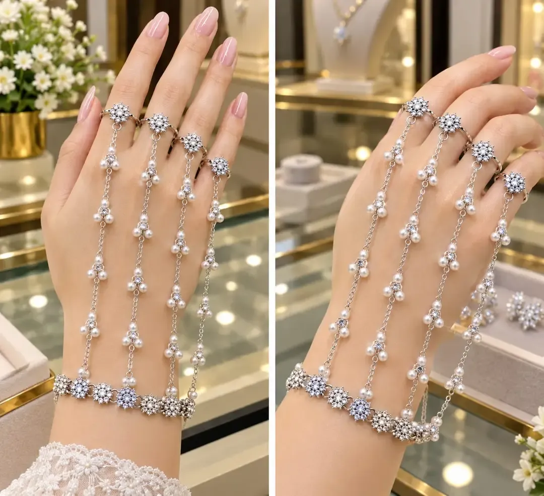Pearl Cascade Hand Harness