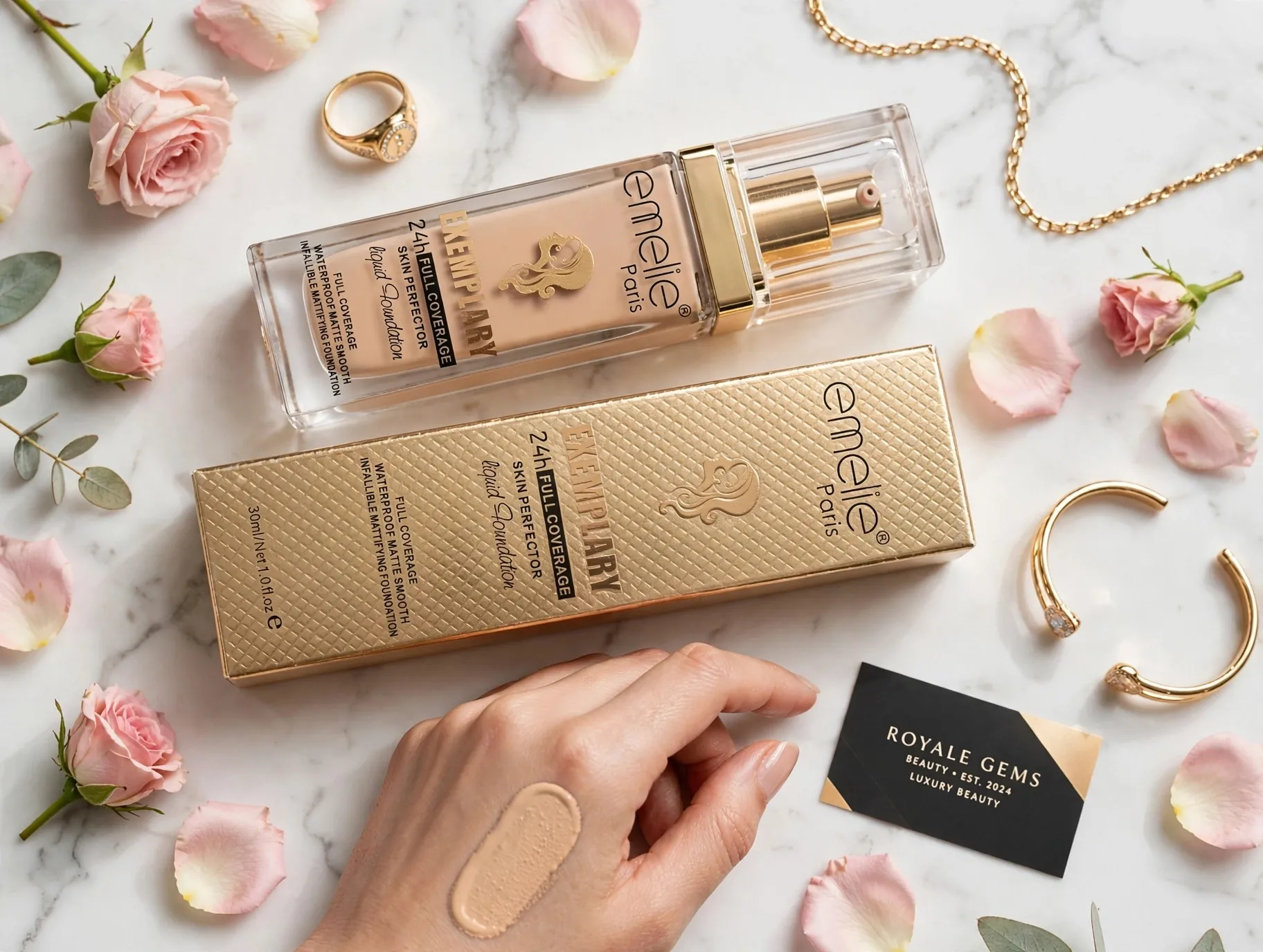 Emelie Paris Exemplary 24h Full Coverage Liquid Foundation