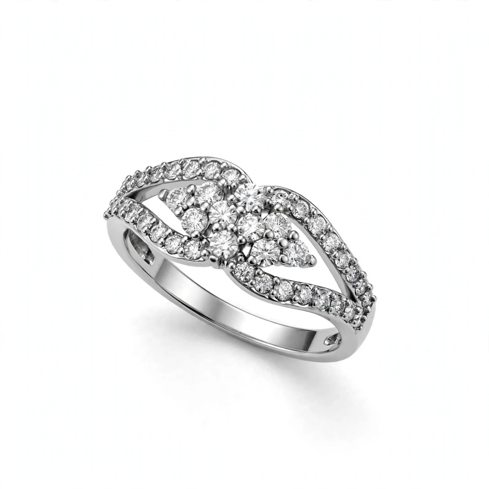 1 carat silver ring 