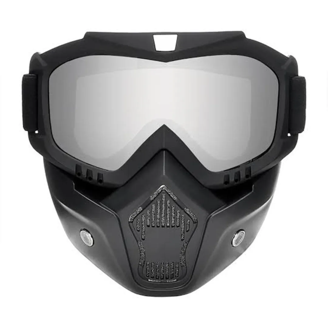 Reflective Motorcycle Face Mask with Goggles