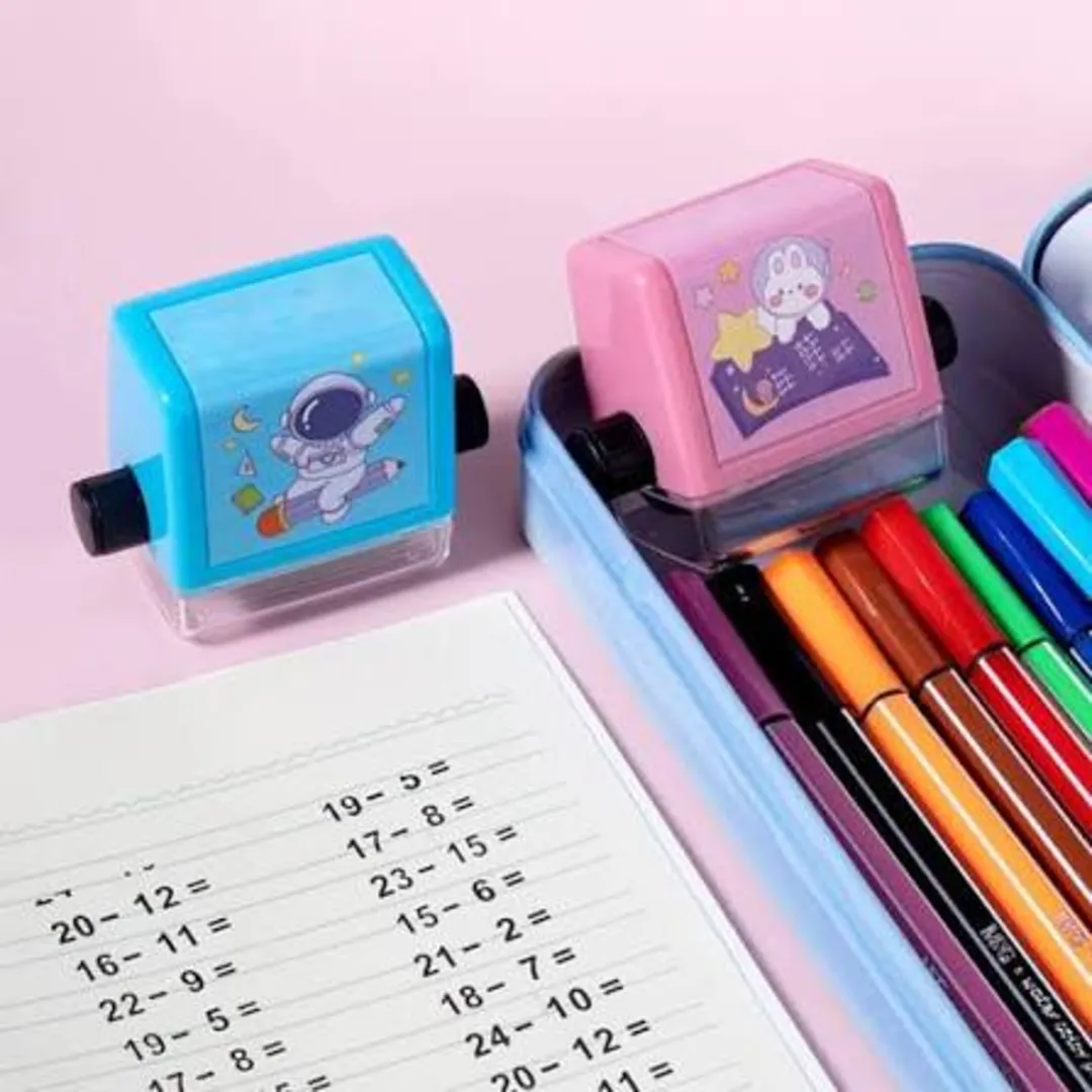 Math Practice Roller Stamp for Kids – Addition, Subtraction, Multiplication & Division