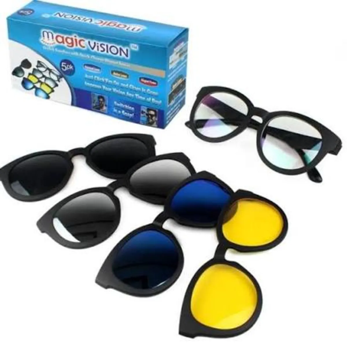 Magic Vision 5-in-1 Magnetic Frame Glasses | Gadgets Hub