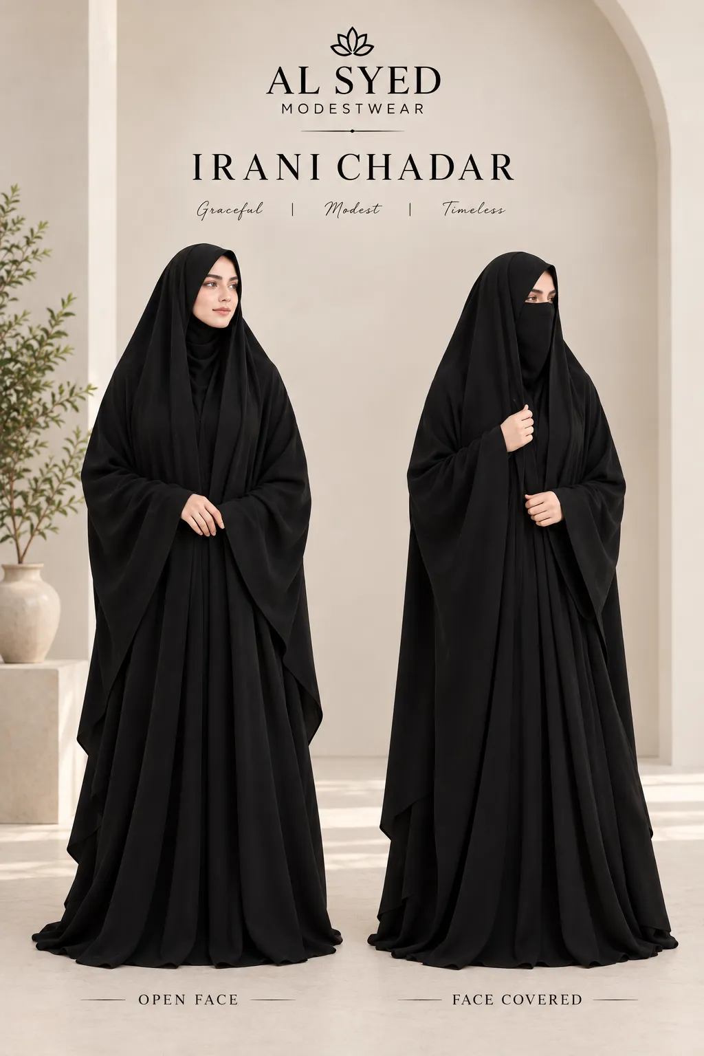 Premium Black Irani Chadar