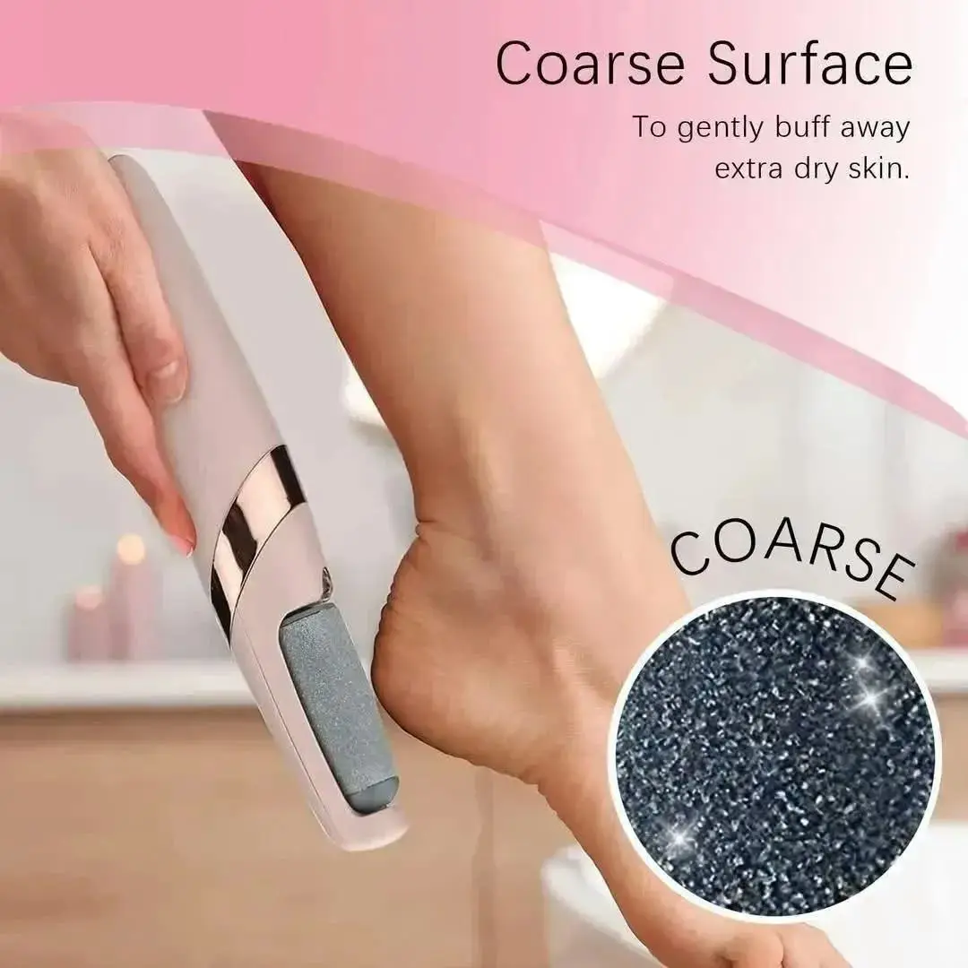Electric Foot Exfoliator Pink USB Rechargeable ABS
