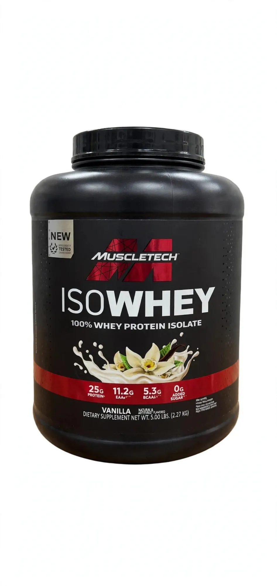 Muscletech IsoWhey - 5 Lbs - 100% Whey Protein Isolate - Vanilla