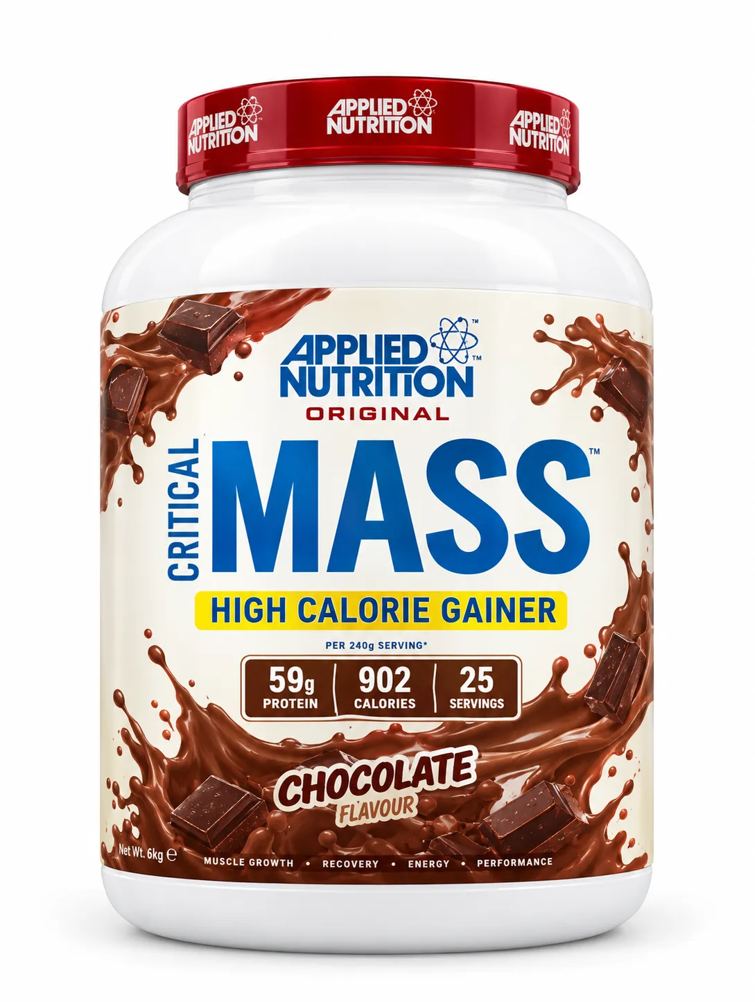 Applied Nutrition Critical Mass - 6 KG - High Calorie Gainer - Chocolate - 59g Protein
