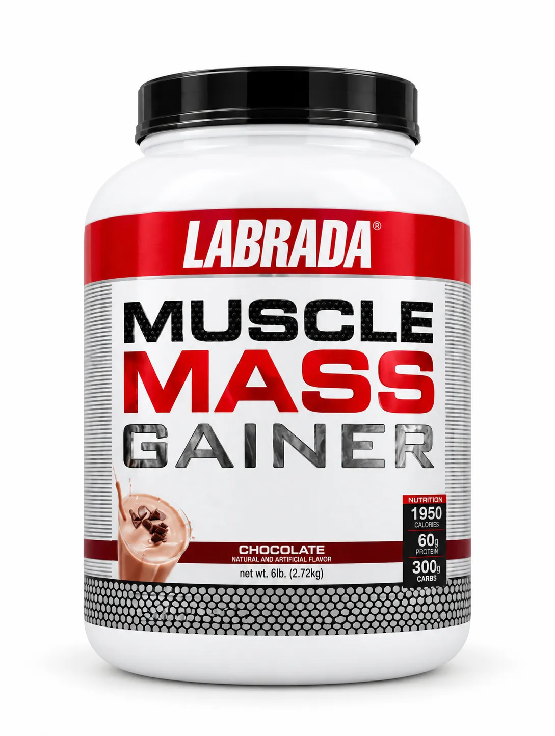 Labrada Muscle Mass Gainer - 6 LB - 1950 Calories - Chocolate