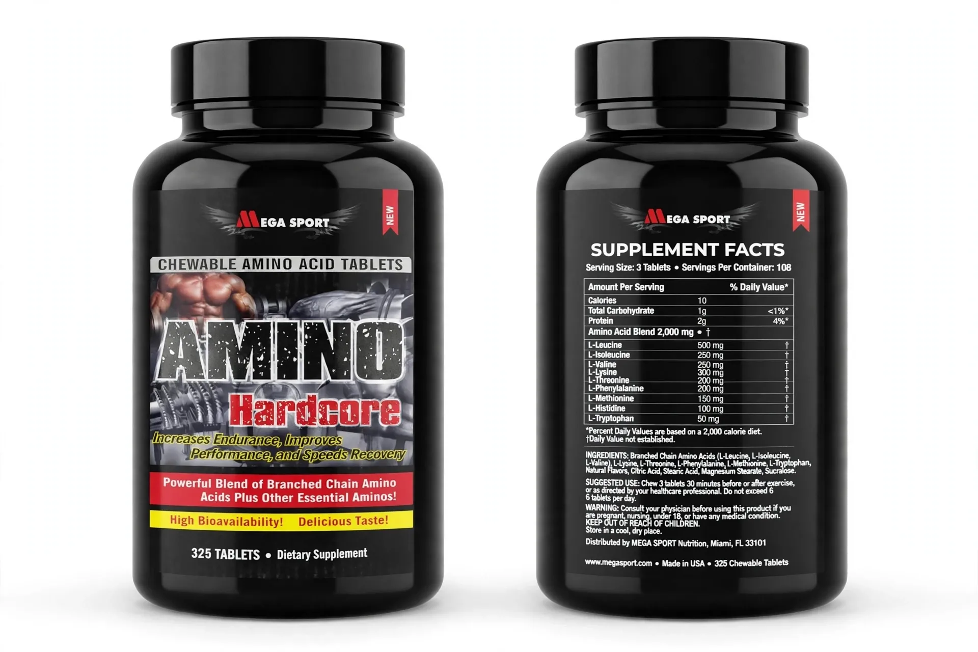 MEGA SPORT AMINO HARDCORE - 325 Tablets