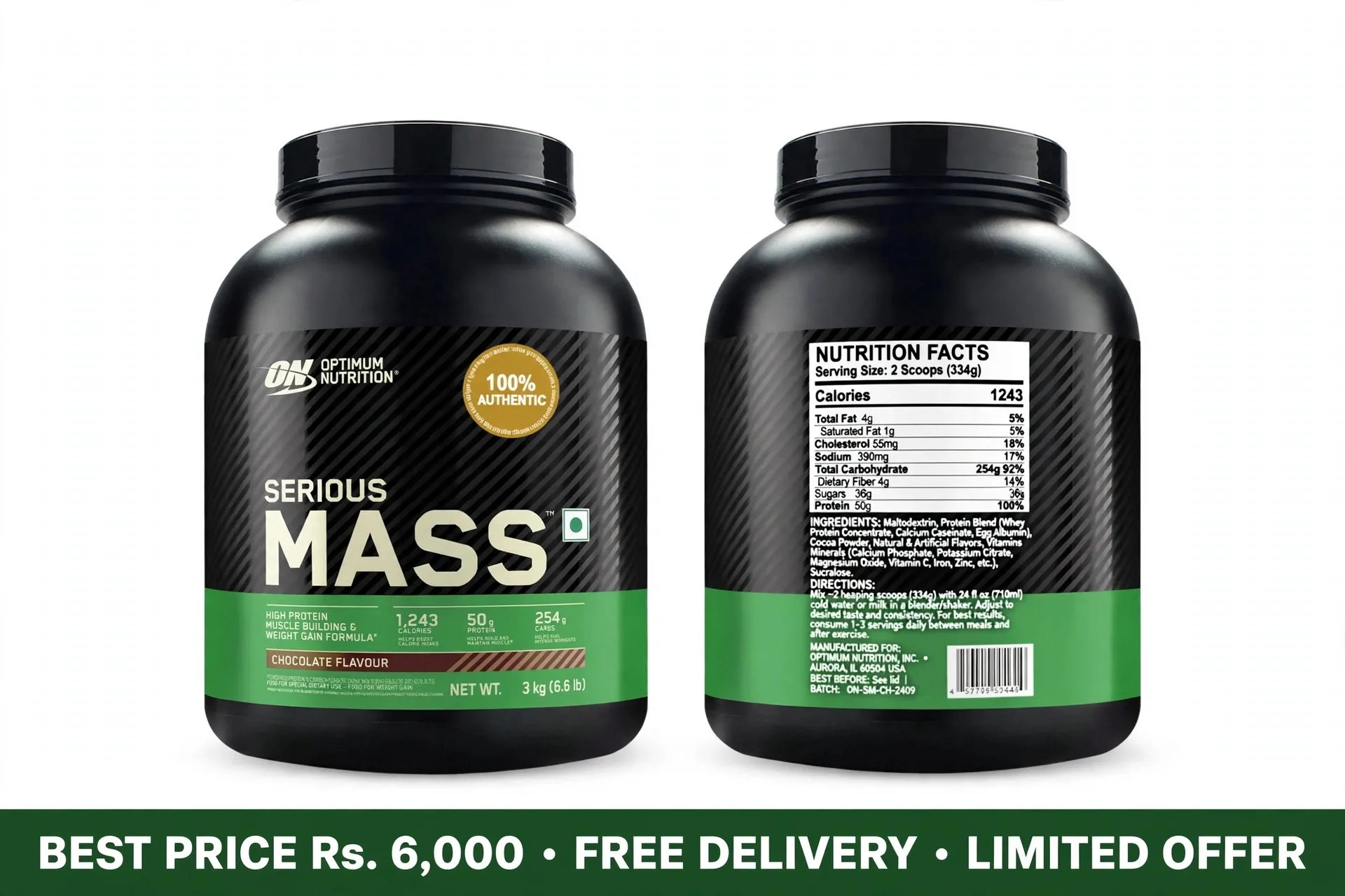 OPTIMUM NUTRITION SERIOUS MASS - Chocolate 1KG