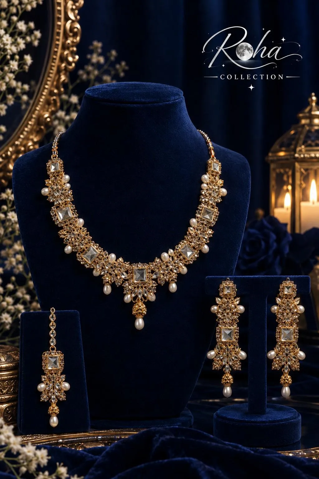 Royal Pearl Elegance Jewellery Set – Roha Collection