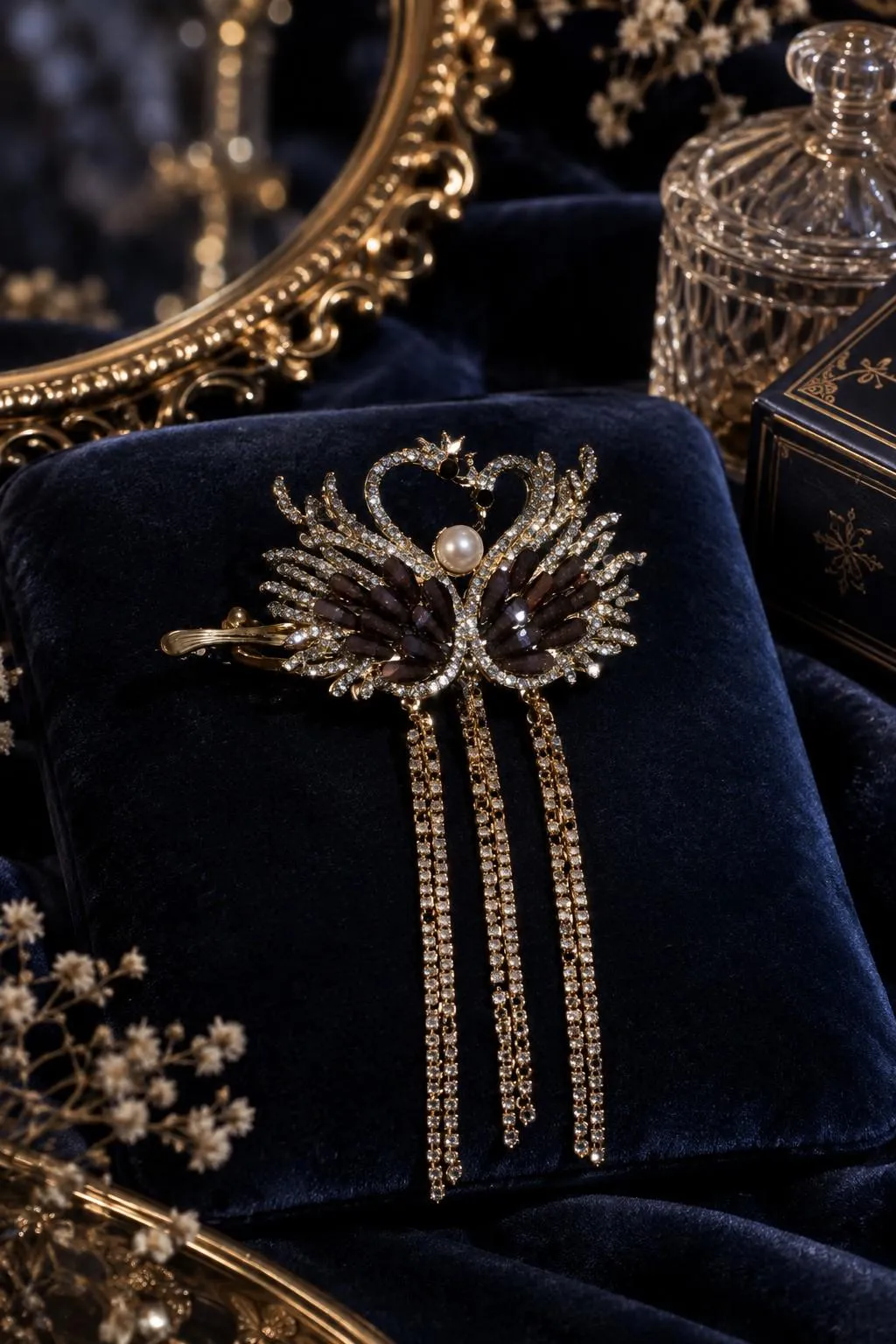 Swan inspired hair accessories 