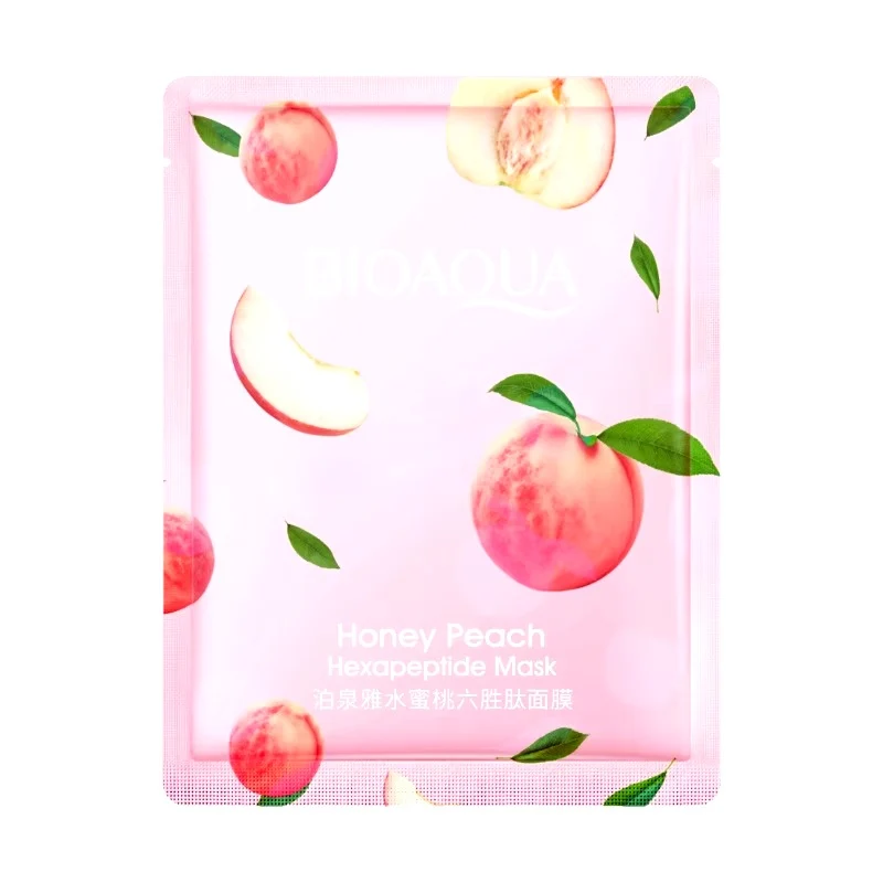 Honey Peach Hexapeptide Moisturizing Face Sheet Mask 25g