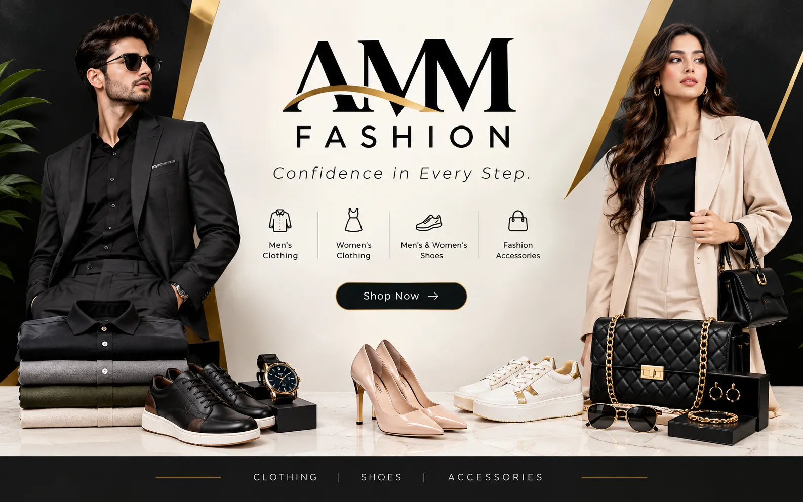 AMM FASHION — Confidence in Every Step.