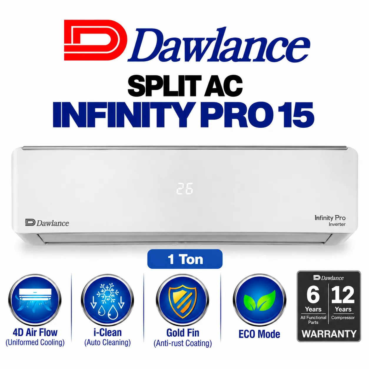 Dawlance SPLIT DW INFINITY PRO 15