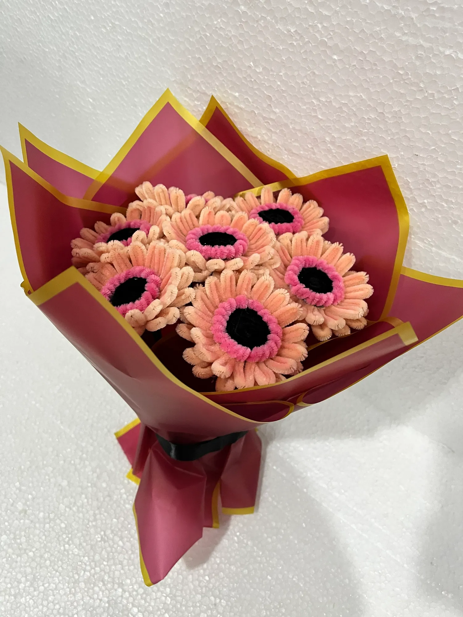 Peach & Pink Daisy Bouquet