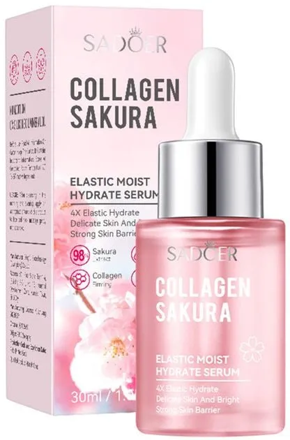 SADOER Collagen Sakura Elastic Moist Hydrate Serum - 4X Elastic Hydrate - 30ml