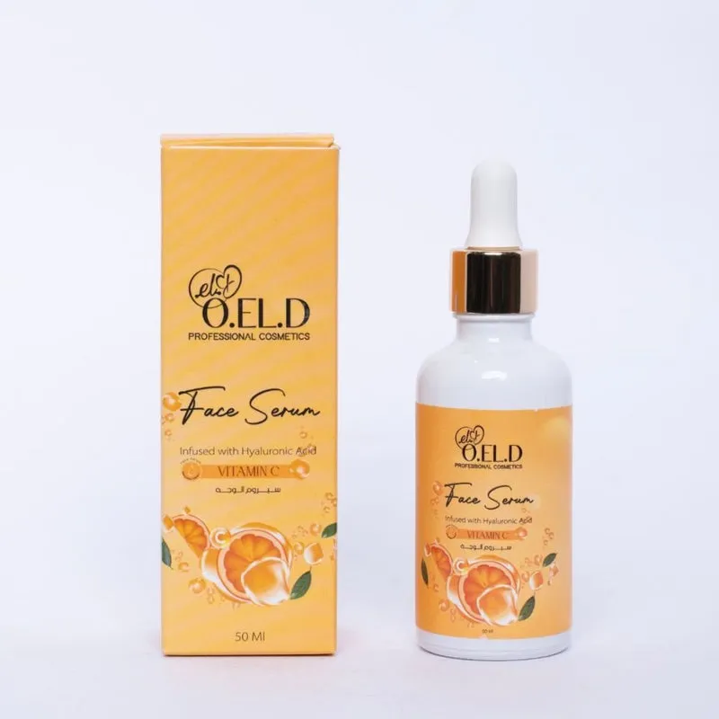 OELD Vitamin C Face Serum 50ML - Hyaluronic Acid Serum For Dark Spots, Brightening & Face Glow - Professional Cosmetics