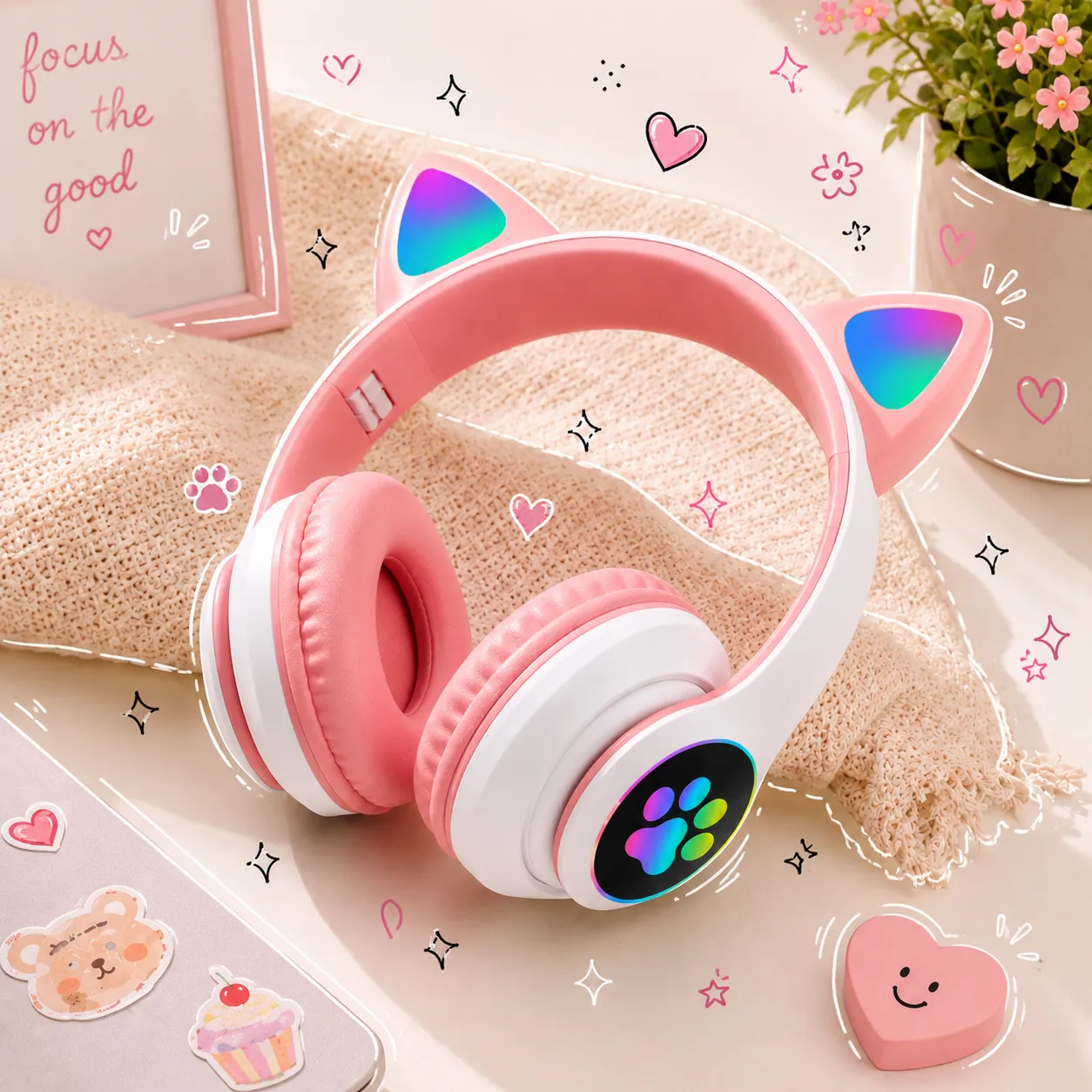 Cat ear headphones 🌷