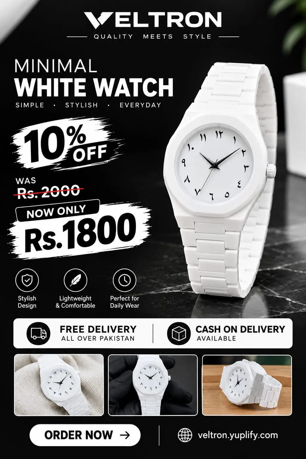 ⌚ Arabic Aura Luxury Watch for Men | Elegant Arabic Dial & Premium Style 🖤✨