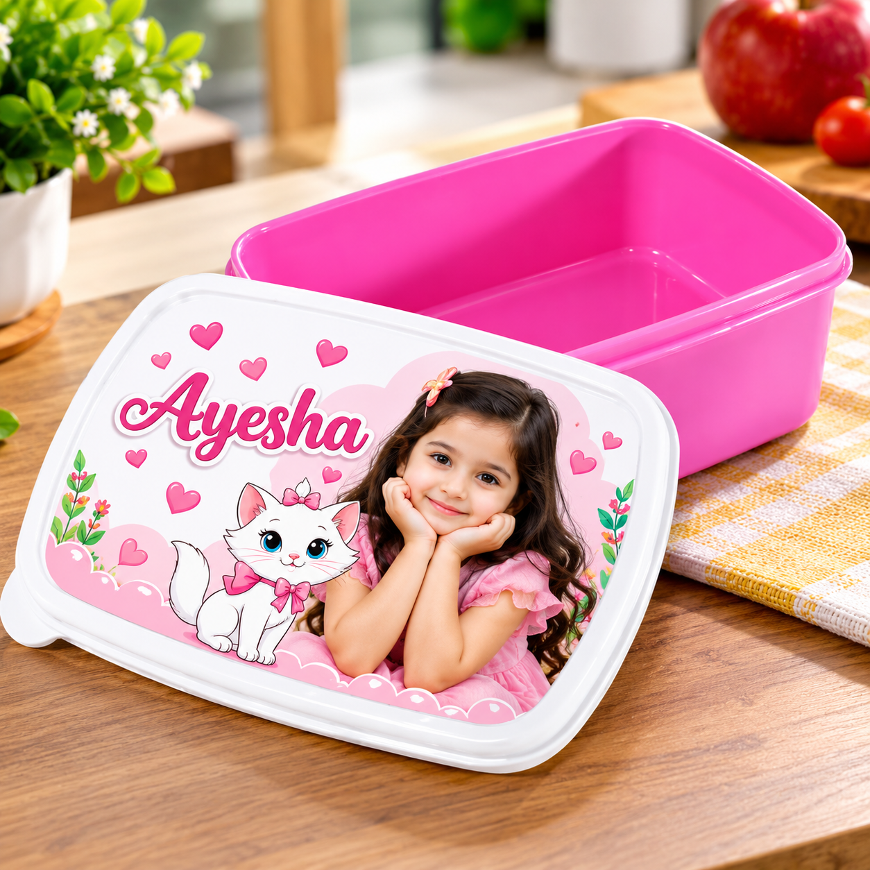 Customized Kids Lunch Box with Photo & Name