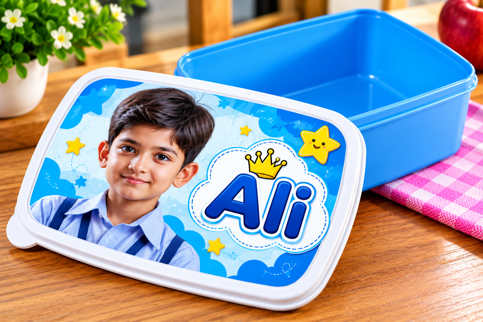 Customized Kids Lunch Box with Photo & Name