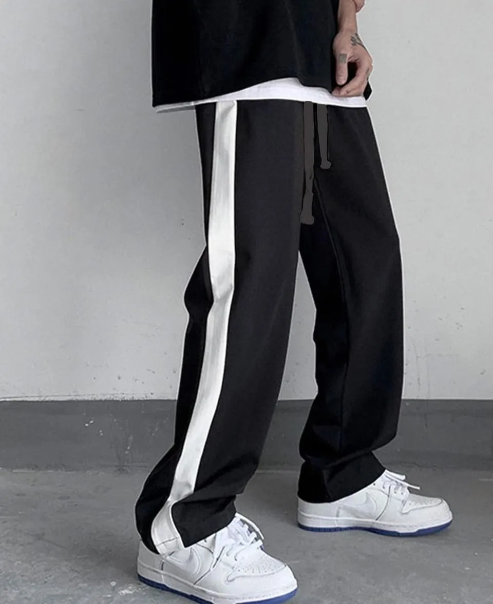 Side Stripe Wide-Leg Track Pants