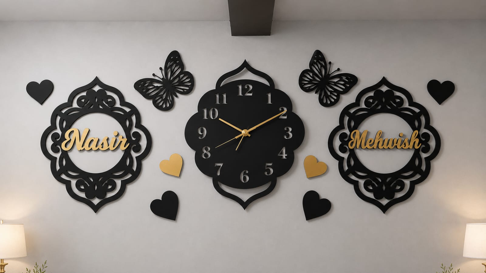 ✨ Couple Name Wall Clock ✨