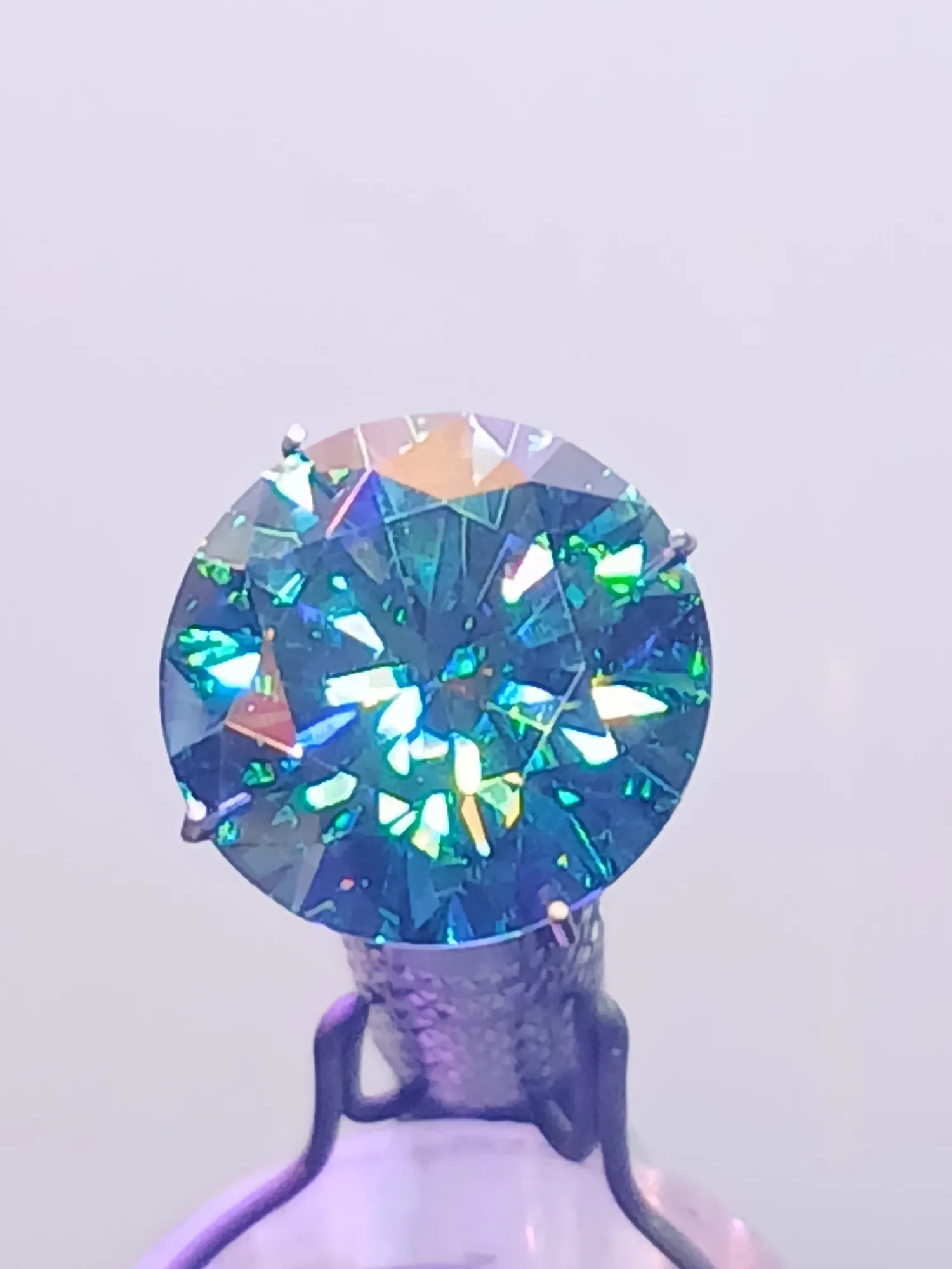 ⚡ LIMITED — 19mm Round Brilliant Cut Green Moissanite — 24ct — ONLY 1 PIECE