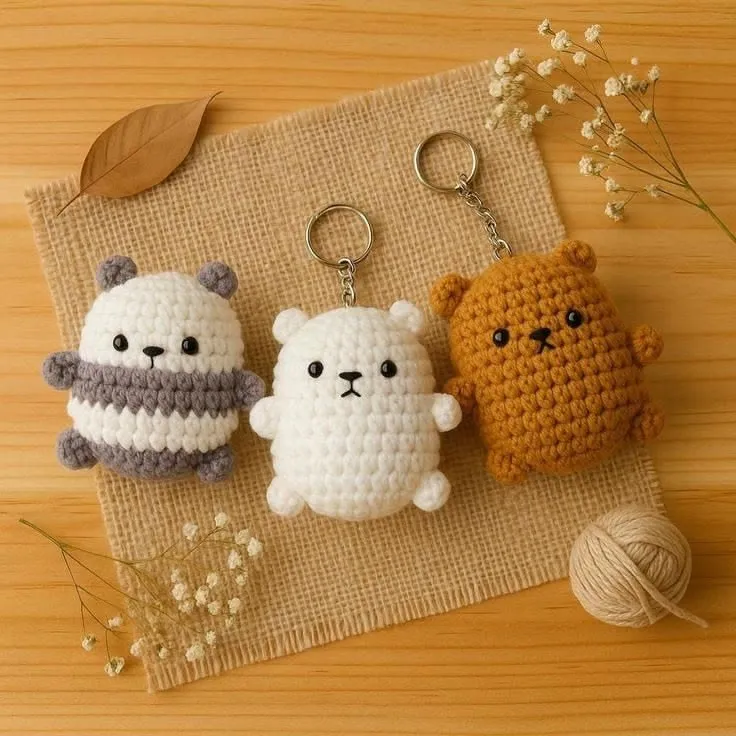 Crochet customized keychain